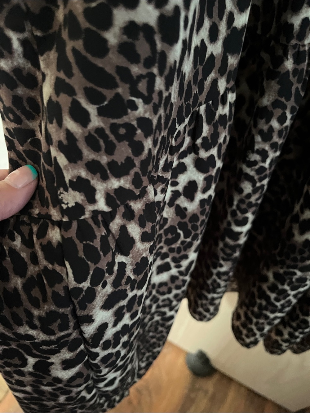 Park & Fifth Leopard Print Midi Dress in Brown and Black - Picture 7 of 13